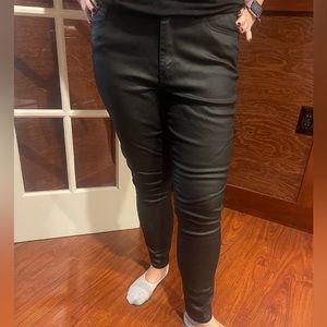 WHBM black coated denim jeans size 10s